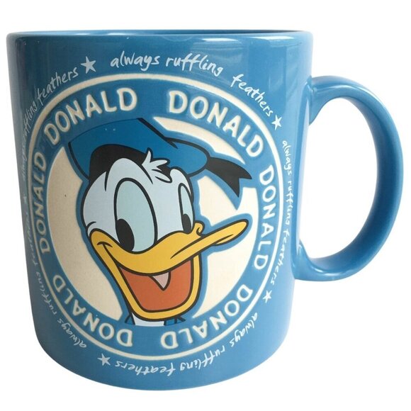 Vintage Authentic Original Disney Parks Donald Duck Oversized Coffee Mug Cup - Picture 1 of 11
